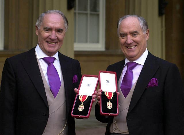 <p>Sir Frederick Barclay (right) and twin brother Sir David bought the Telegraph Group in 2004 </p>