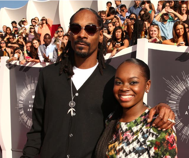 <p>Snoop Dogg and daughter Cori Broadus</p>