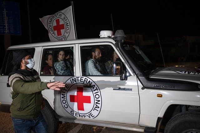 Israel Palestinians Red Cross