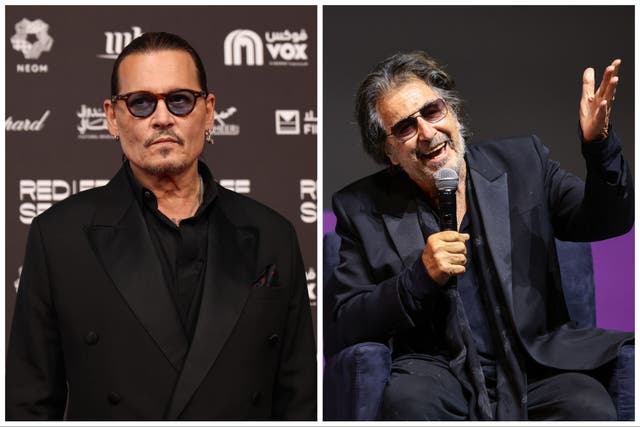 <p>Modi: Johnny Depp (left) and Al Pacino</p>